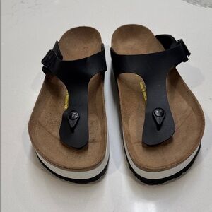 Birkenstock Papillio Black and Brown Women's Platform Sandals Sz39